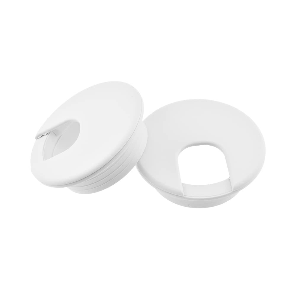 2 Inch(50Mm) Desk Hole Cover Grommet ABS Plastic Wire 50Mm(2 Inch) White