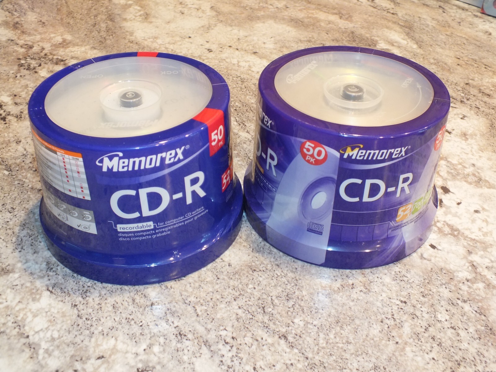 Memorex CD-R 2x 50 Pack NEW 52X 700MB 80min Blank Spindle 100 PK  CD NEW  Sealed