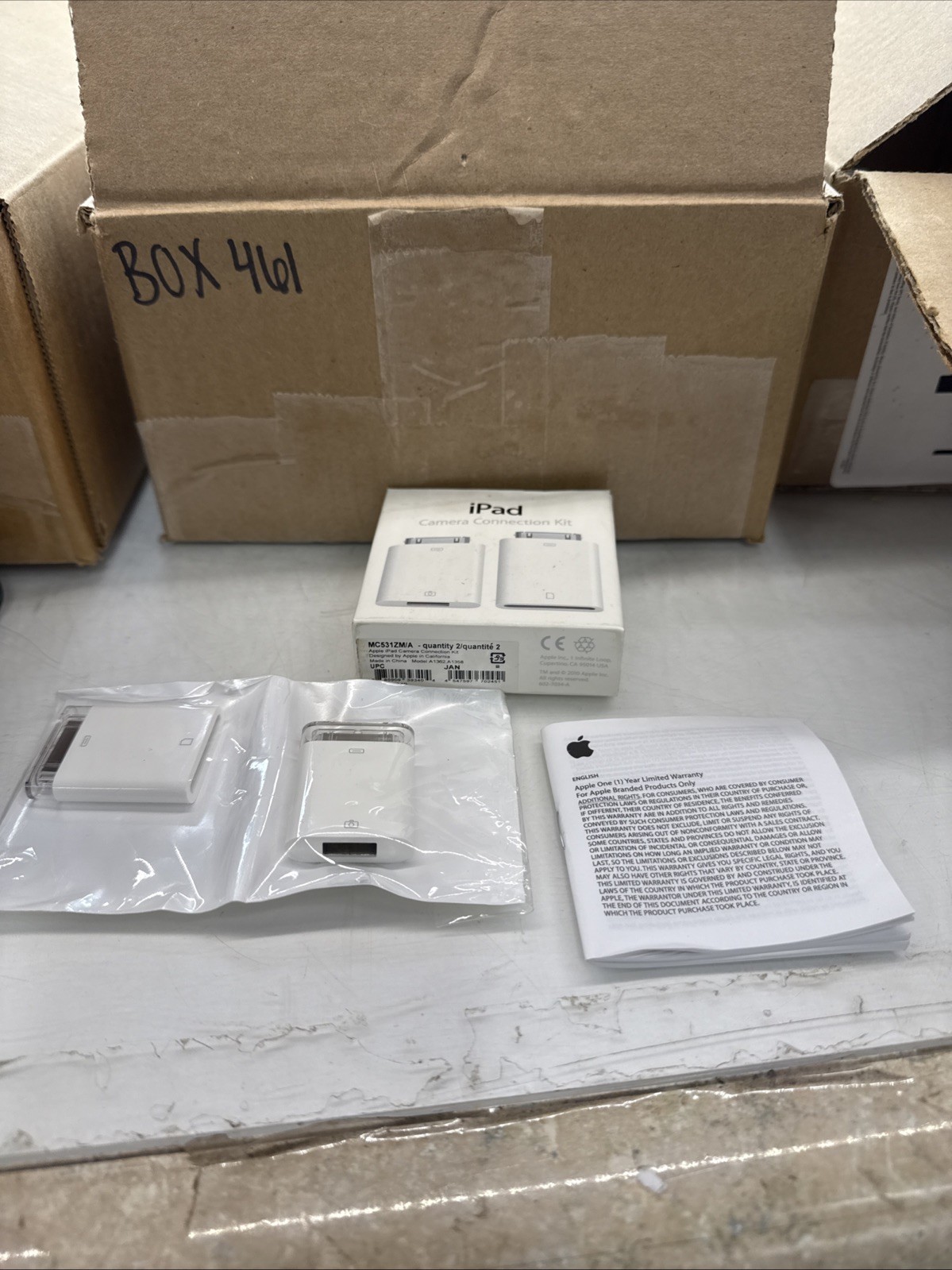 Genuine Apple iPad Camera Connection Kit MC531ZM/A A1362 & A1358