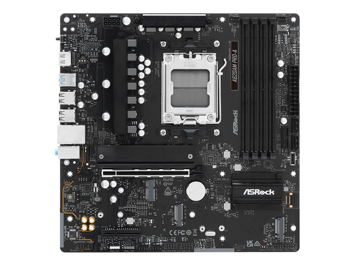ASRock A620AM Pro-A/Amd A620//SATA3/M.2/USB3.0/PCIe4.0/Am5/mATX AMD Motherboard