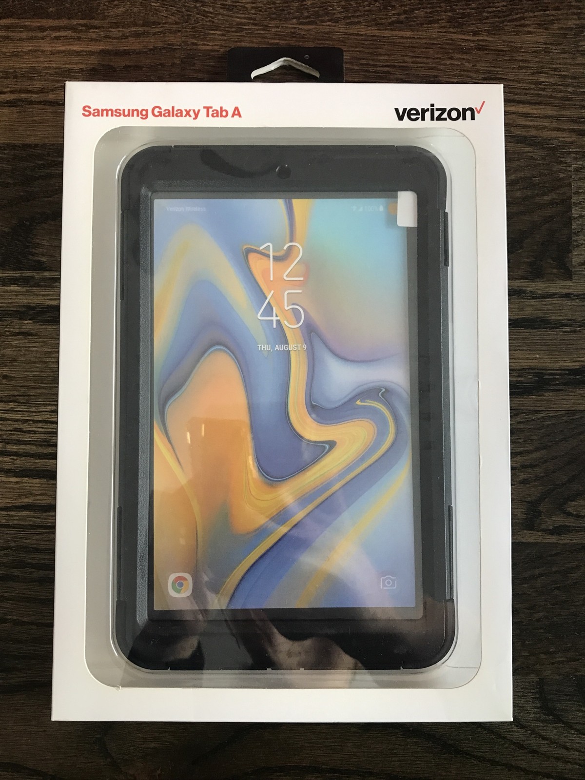Verizon Rugged Dual Layer Full Body Case for Samsung Galaxy Tab A - Black