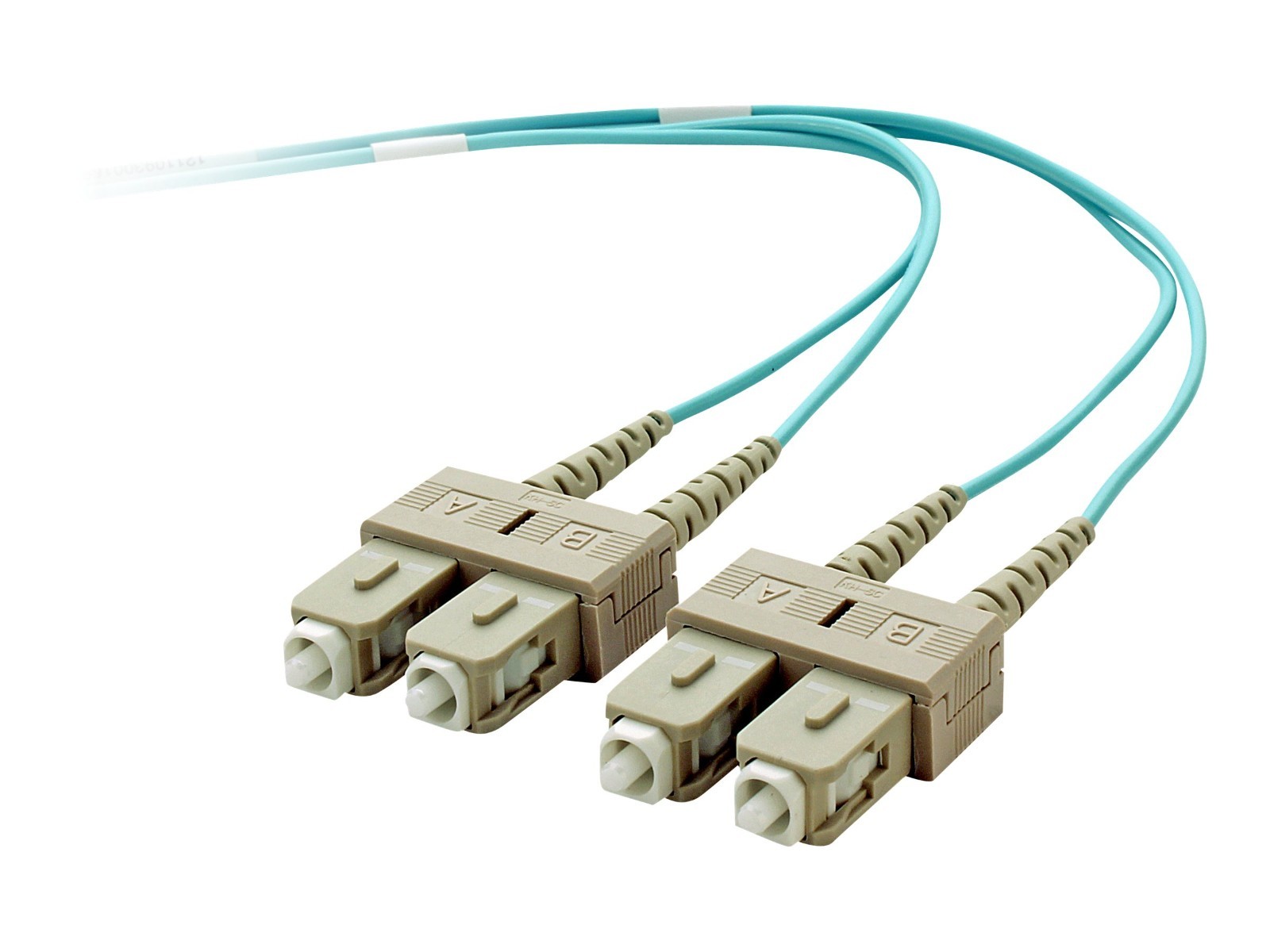 Belkin 10G SC/PC to SC/PC multi-mode (M) 10m Fiber Optic Patch Cable 50/125 Aqua