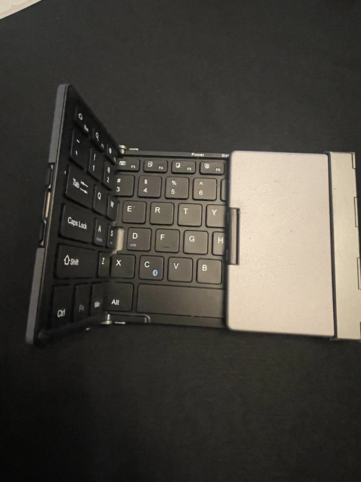 Aluratek Foldable Portable Keyboard Silver/Black QWERTY English