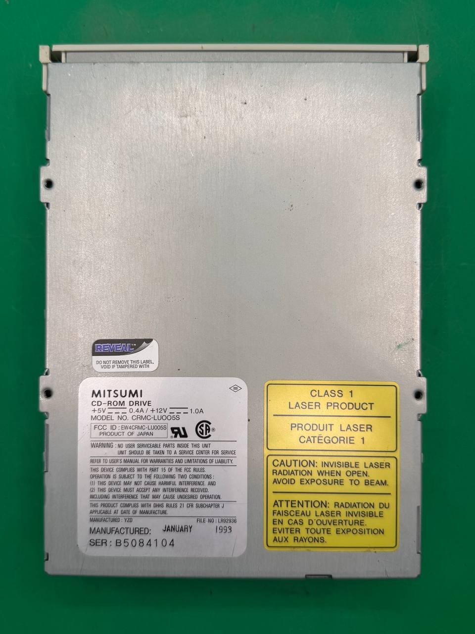 Mitsumi CRMC-LU005S Internal CD-ROM Drive 1993 w/ Headphone Volume TC