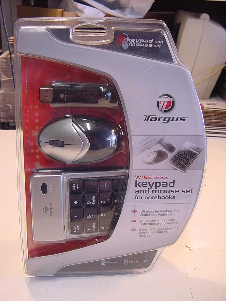 NEW - TARGUS WIRELESS KEYPAD AND MOUSE SET FOR NOTEBOOK PAKP003U
