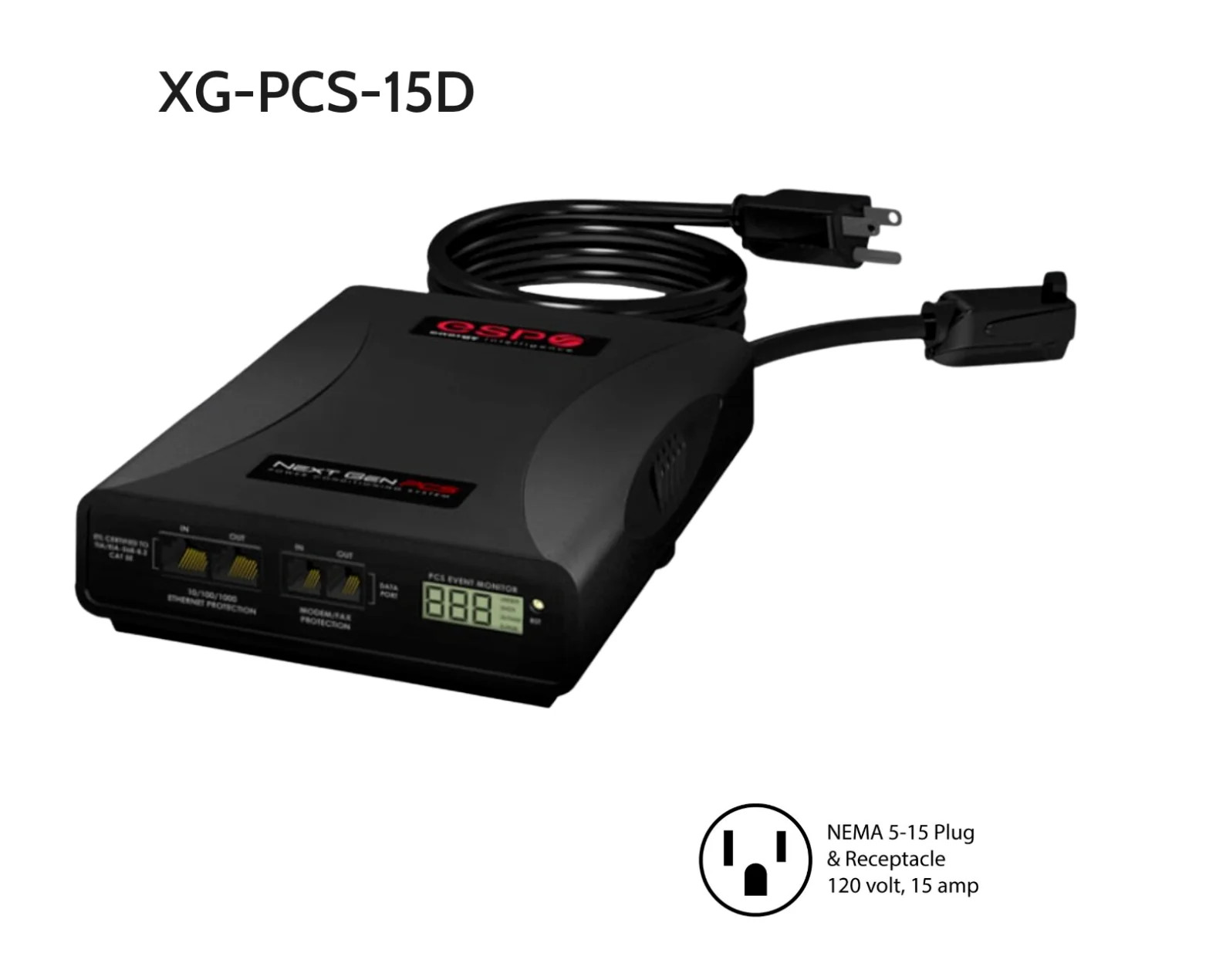 SURGEX ESP Next Gen ESP XG-PCS-15D Surge protector 120v 15a, networked