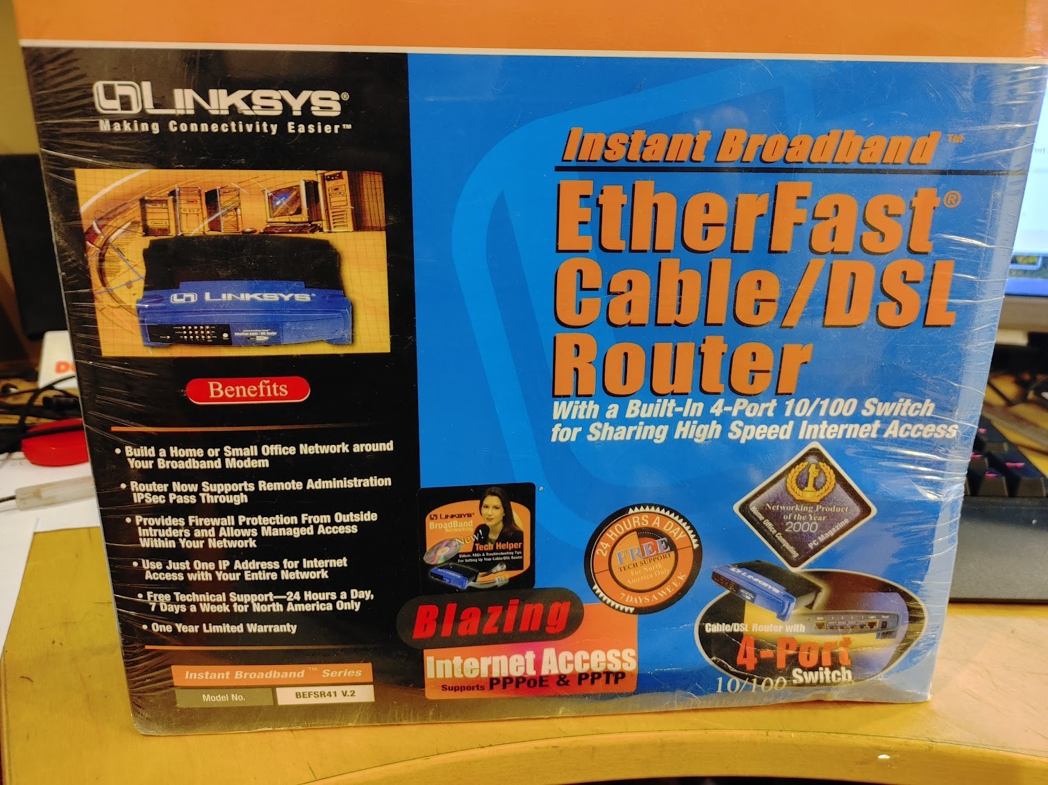 Linksys Etherfast Cable/DSL Wired Router with 4 Port Switch BEFSR41 v2 Brand New