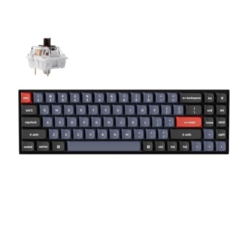 KEYCHRON K14 PRO WIRELESS CUSTOM MECHANICAL 70% QMK/VIA BROWN SWITCHES - BLACK