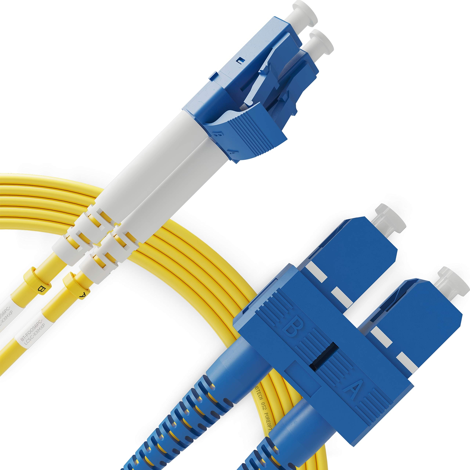 LC to SC Single Mode Fiber Patch Cord (Insensitive) - Duplex - 5M - UPC/UPC -...