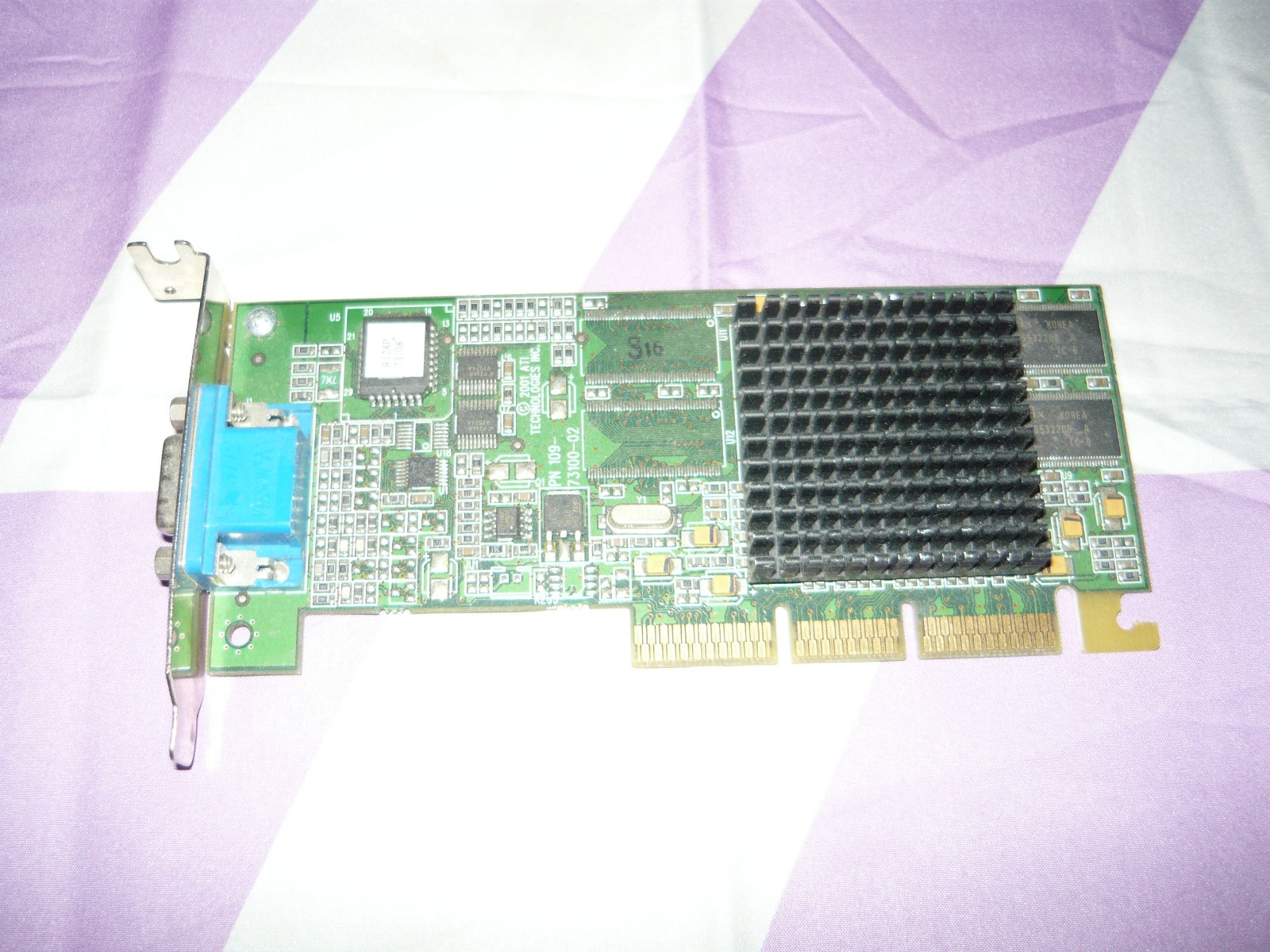 Vintage Dell 2G823 ATI Rage 128 Ultra AGP Low Profile Video Card GPU Used