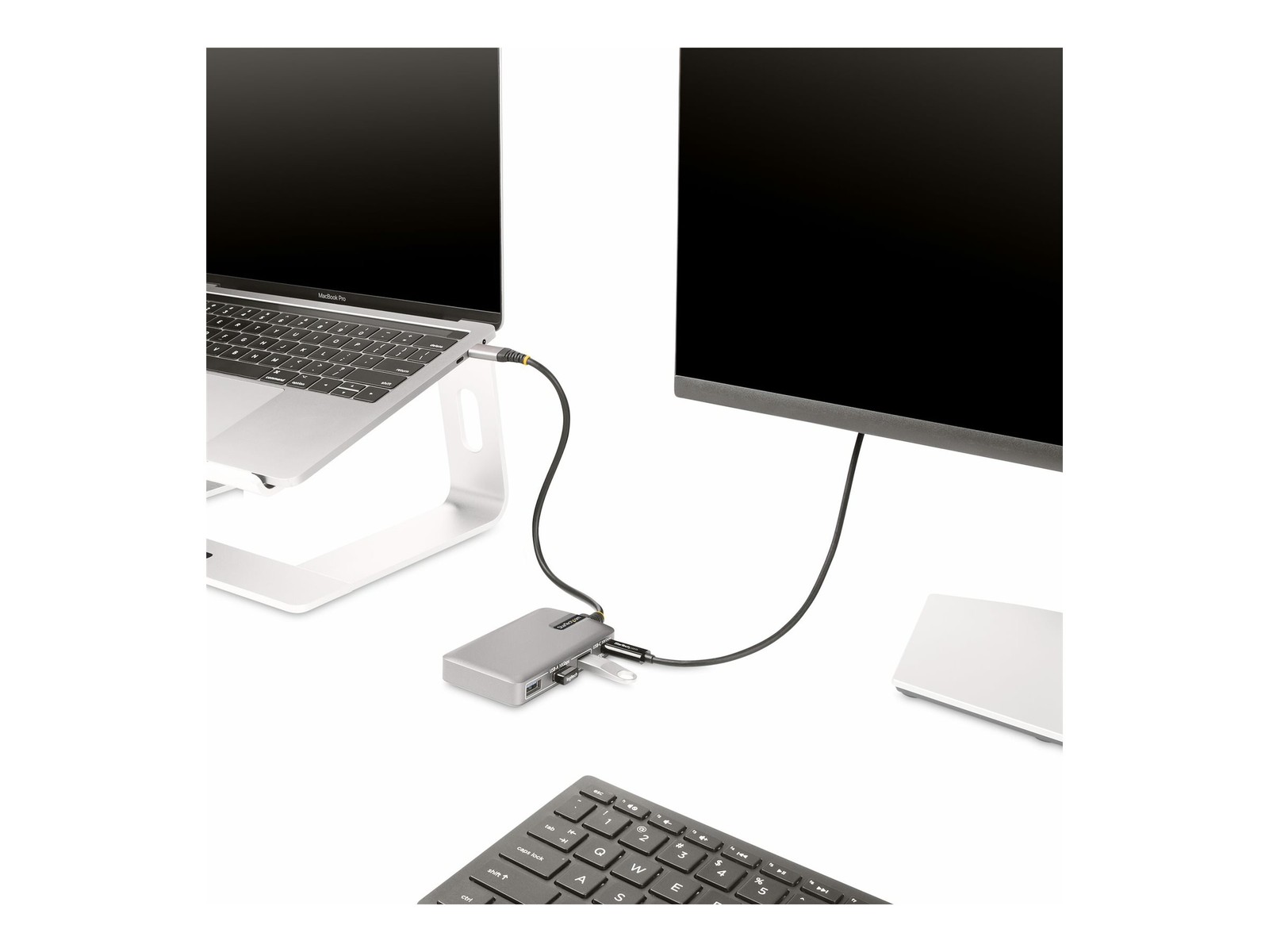 StarTechcom USB-C Hub with Video Output USB-A 1x USB Type-C 100W PD Pass-Through