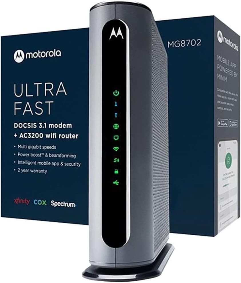 Motorola MG8702 Ultra Fast Cable Modem Router (AC3200)