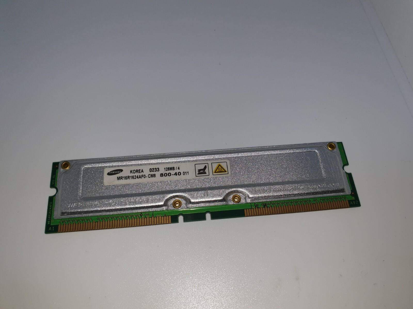 FOR DELL SAMSUNG MR16R1624AFO-CK8  128MB /4 Rambus 4ECC PC 800-45 800Mhz Memory