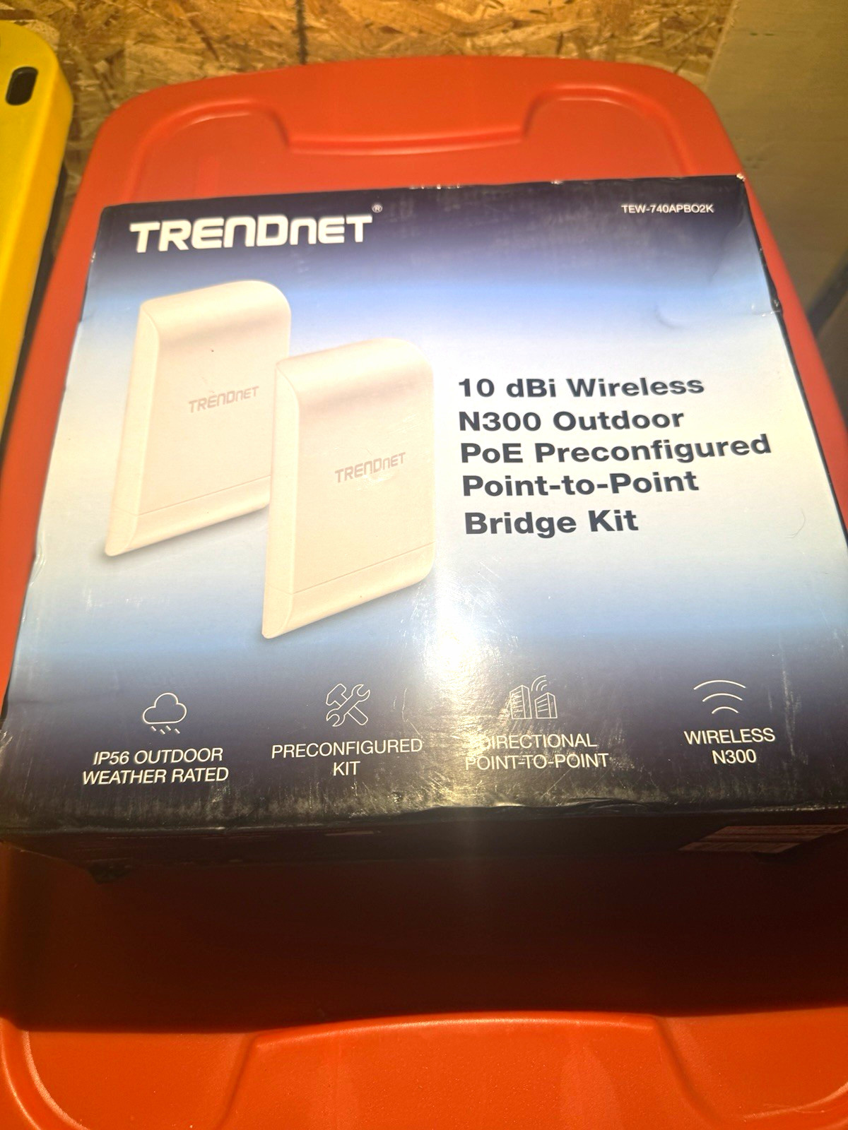 TRENDnet TEW-740APBO2K 10 dBi Wireless N300 Outdoor PoE Preconfigured Bridge