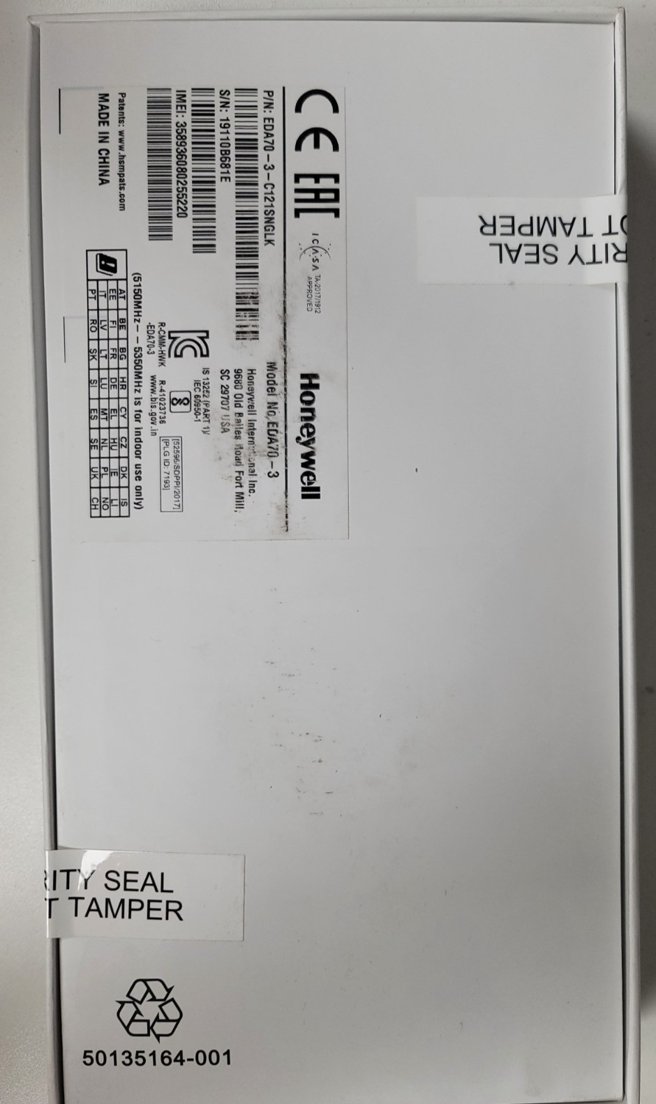 Honeywell ScanPal EDA70 Portable Data Terminal EDA70-3 NEW