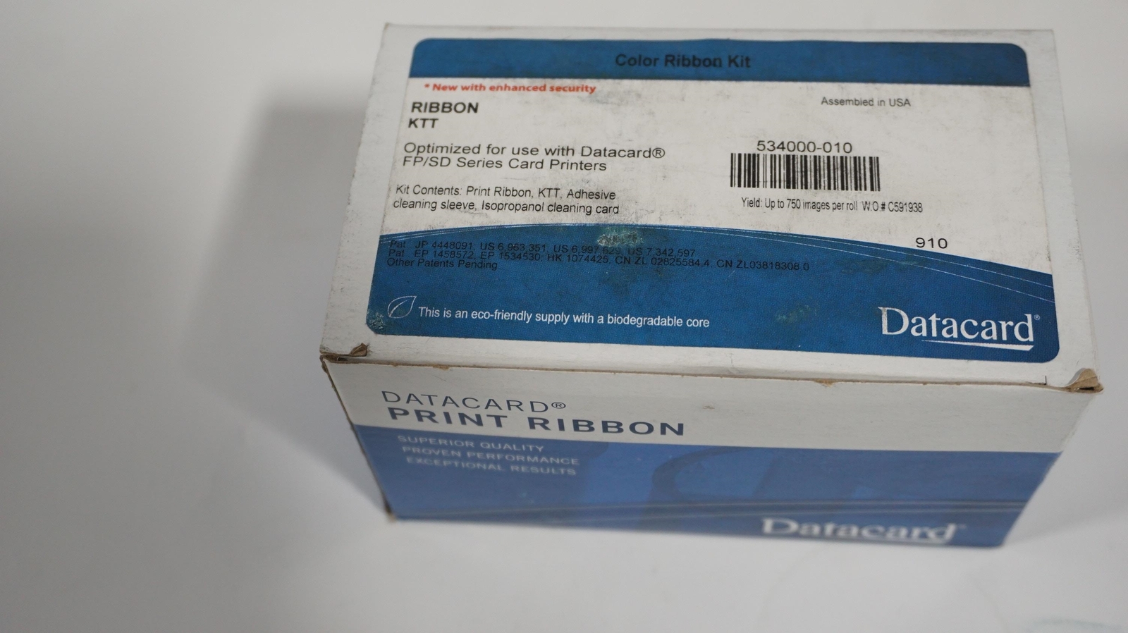 -=GENUINE=-ENTRUST/DATACARD 534000-010 BLACK+TOPCOAT 750 PRINT RIBBON KIT KTT
