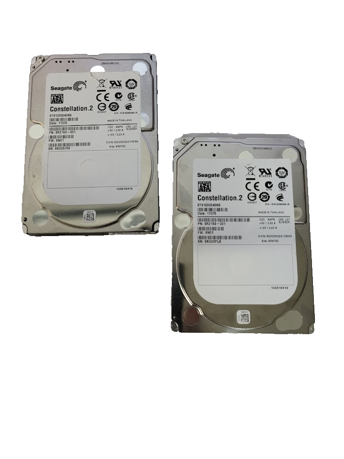 2X Seagate Constellation.2 HDD 1TB Enterprise ST91000640NS 2.5 inch SATA 6Gb/s