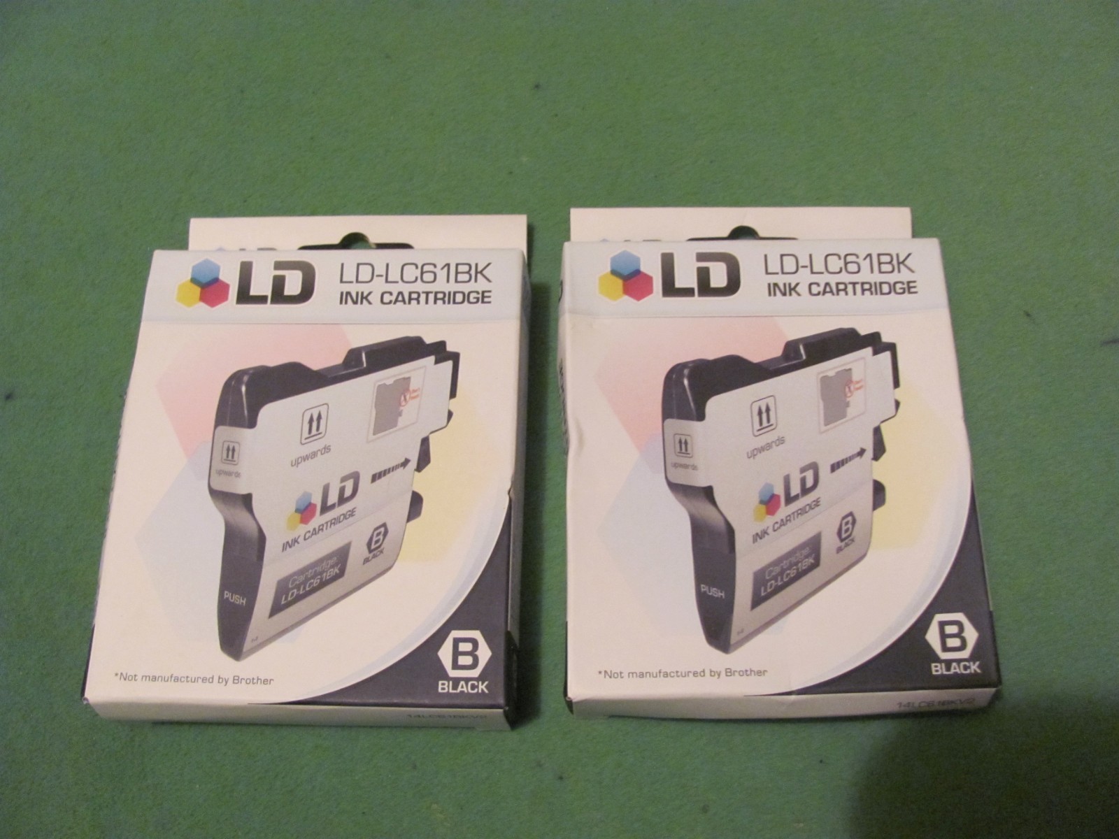 2 LD LC61BK Black Ink Cartridges