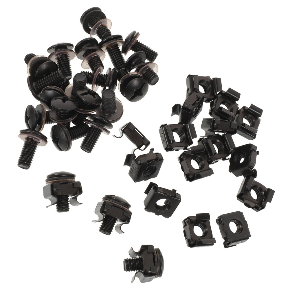 40 Pcs Cage Nut Screw Kit Nuts for Server Rack Metal Screws Furniture