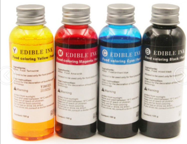 Best Quality 100ML/Bottle 4 Colors Refill Edible Ink For HP 803 Coffee Printer