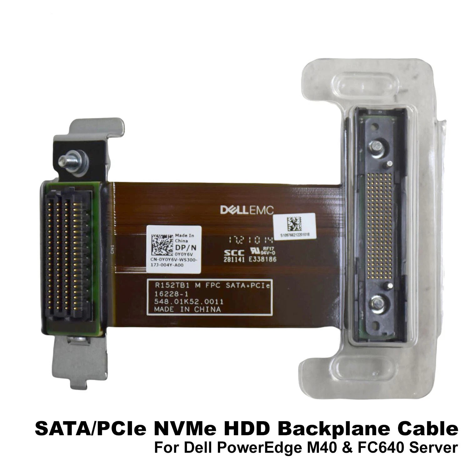 Dell PowerEdge FC640 M640 SATA PCI-E Motherboard HDD Backplane Cable Y0Y6V