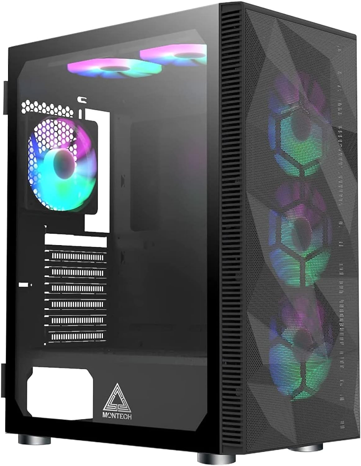 Montech X3 Gaming PC Case High Airflow RGB Lighting Panoramic Tempered Glass