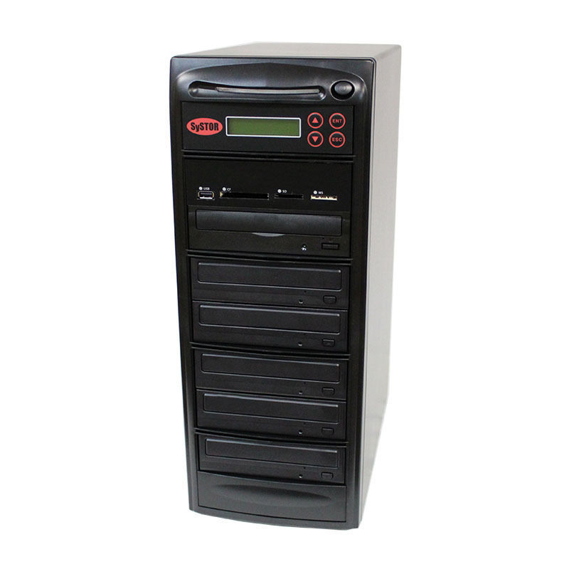 SySTOR 1-5 USB/SD/CF Multi Media Flash Copy to CD DVD Duplicator 2 YR WARRANTY
