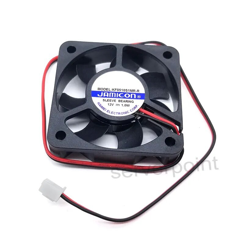 New Square Cooling Fan KF0510S1MR-R DC 12V 1.0W Two Pins For JAMICON