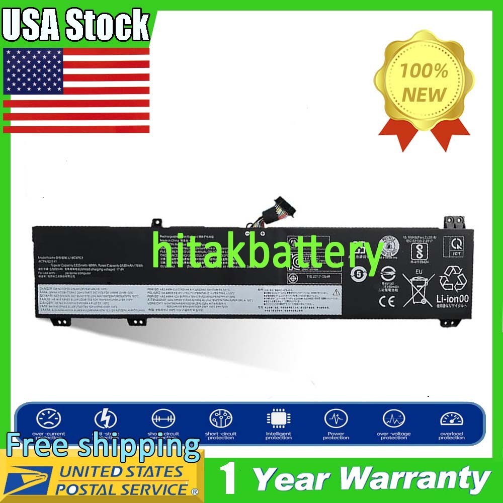 Replacement Battery L19M4PC1 L19C4PC1 For Lenovo Legion 5 15ARH05 17IMH05 Series