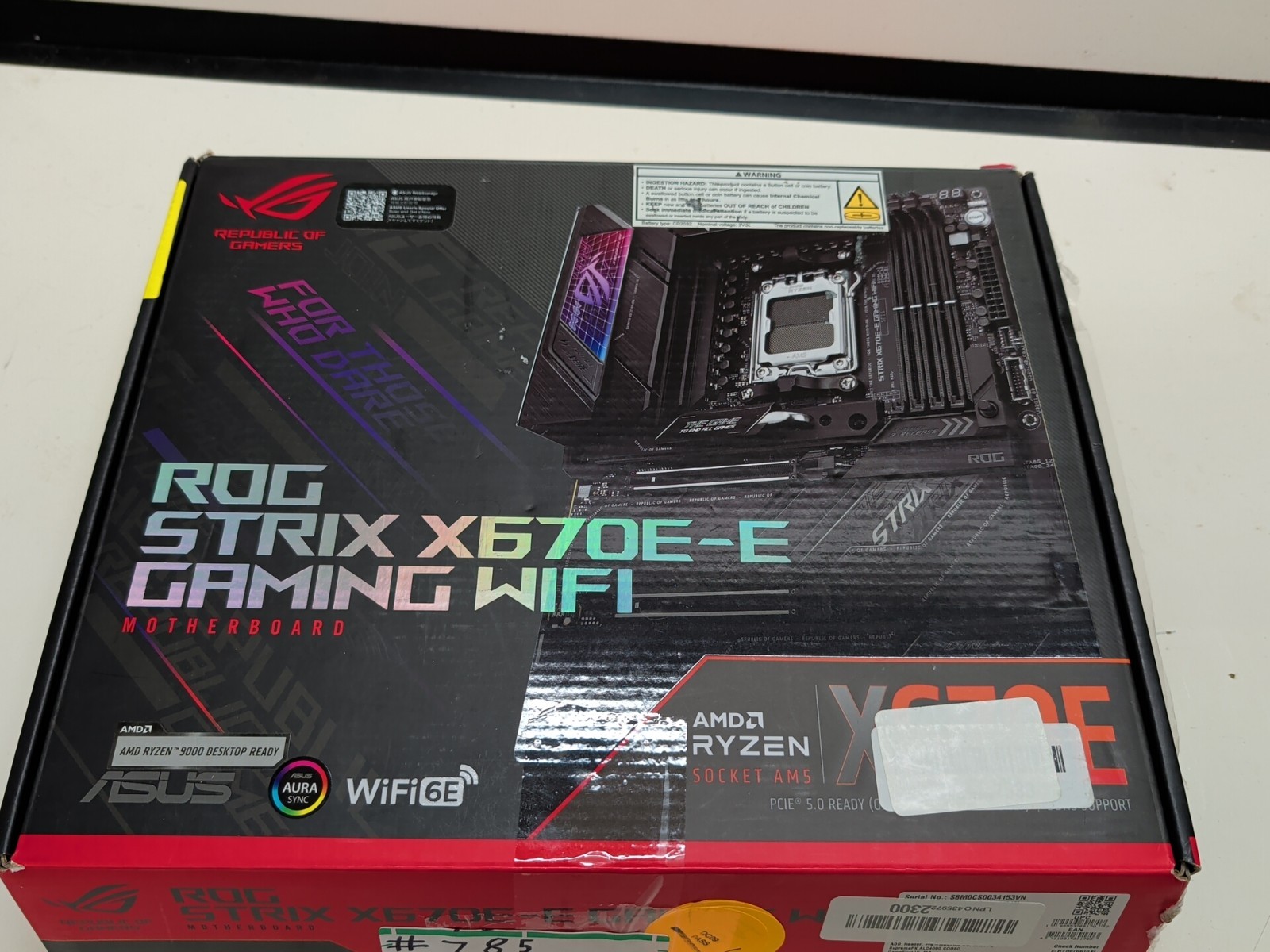 ASUS ROG Strix X670E-E Gaming WiFi AM5 ATX AMD Motherboard *READ*