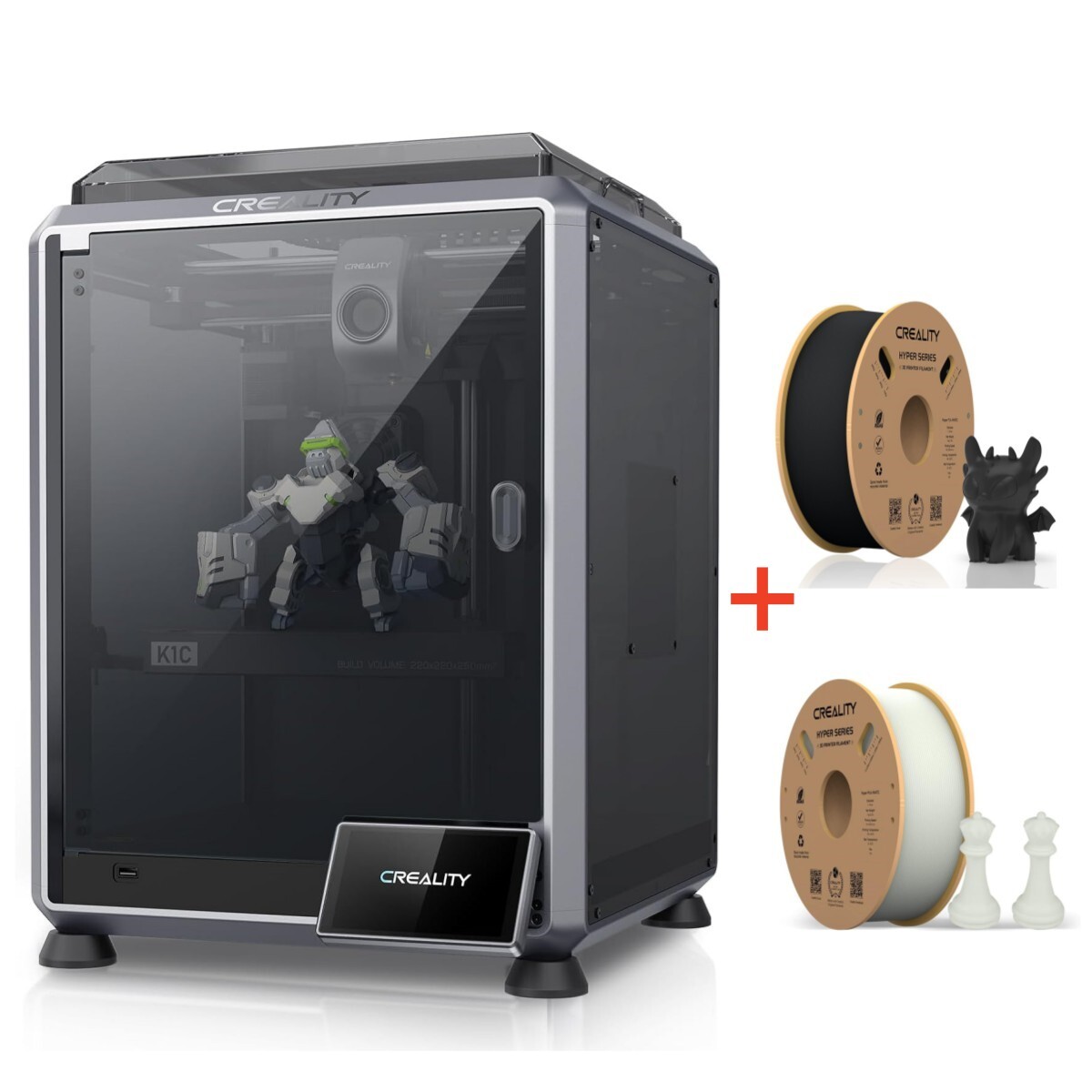 Creality K1C 2025 3D Printer 600mm/s AI Camera 2KG Hyper PLA High Speed Fliament