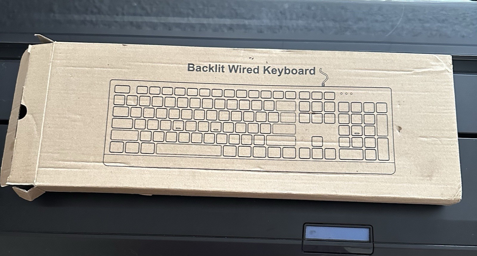 SABLUTE Large Print Backlit Keyboard, Wired USB Lighted Computer Keyboard