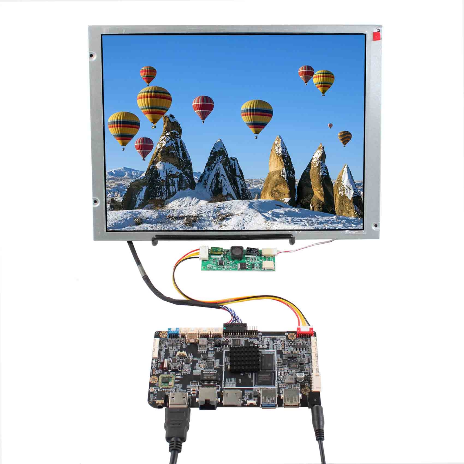 Android 11 LCD Controller Board 12.1in 1024X768 TN 650nit Outdoor LCD Display