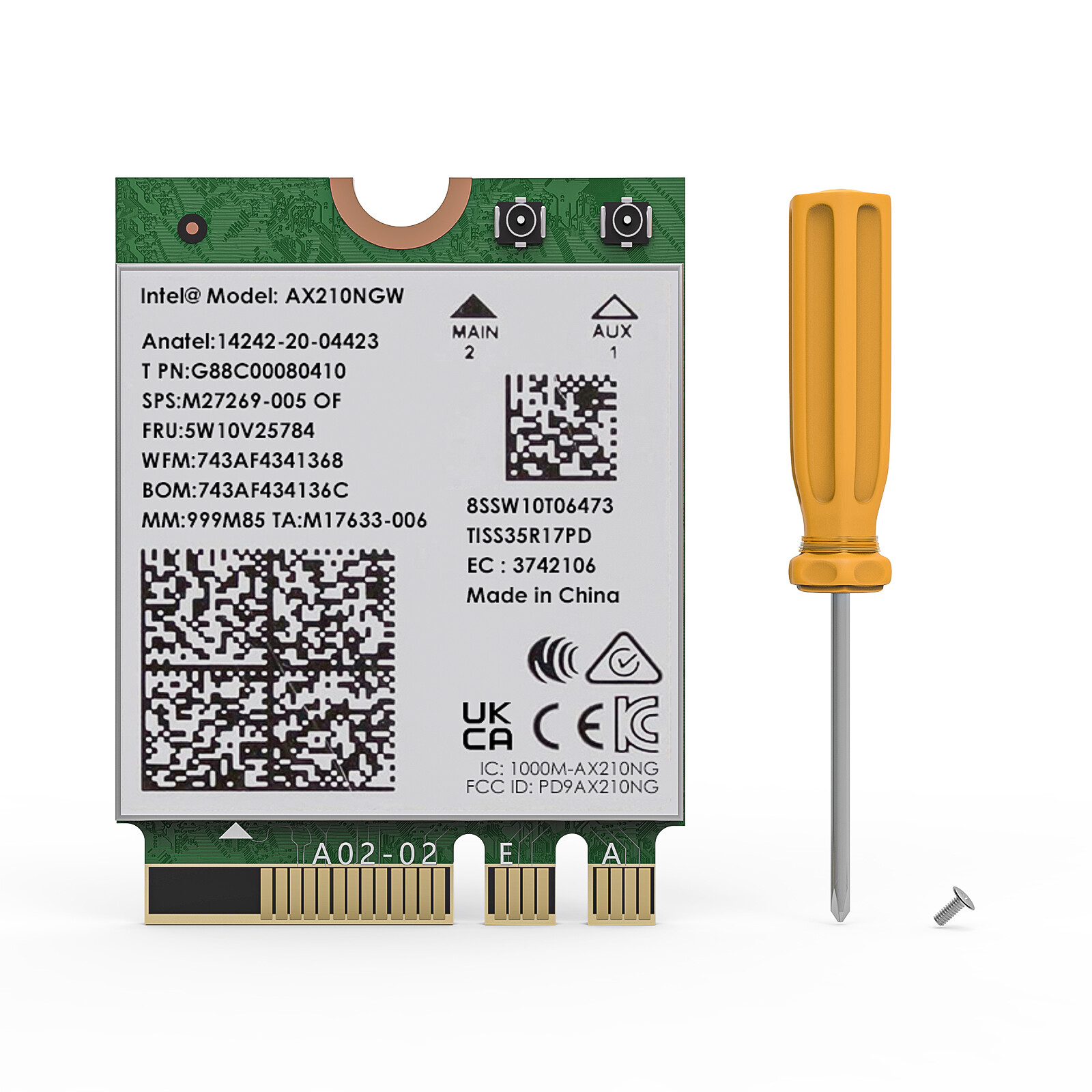 WiFi 6E Intel AX210 AX5400 PCIe WiFi Card Tri-band Wireless Adapter Bluetooth5.3