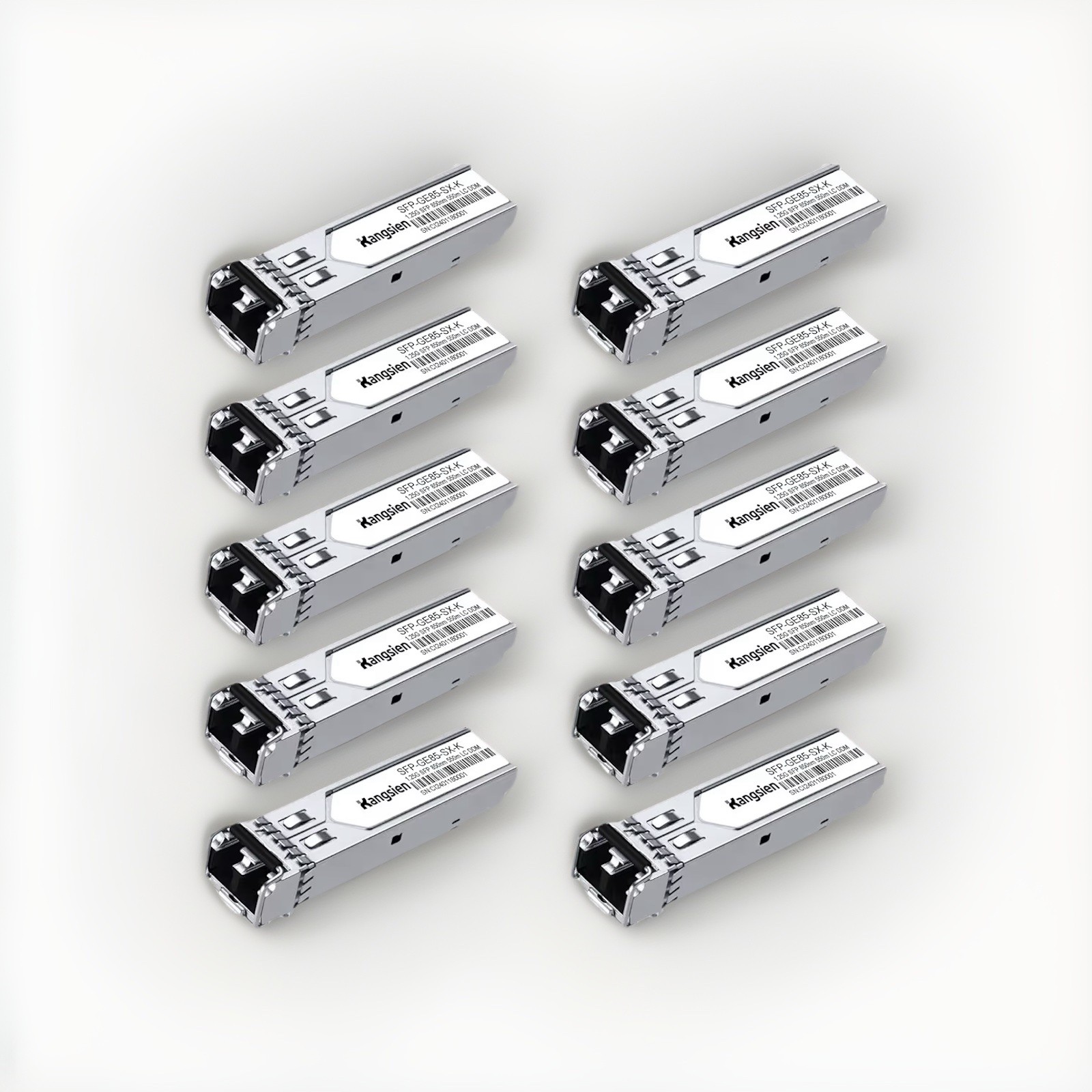 10Pack 1.25G 850nm Multimode SFP LC Transceiver Fiber Module 550 Meters 1000B...