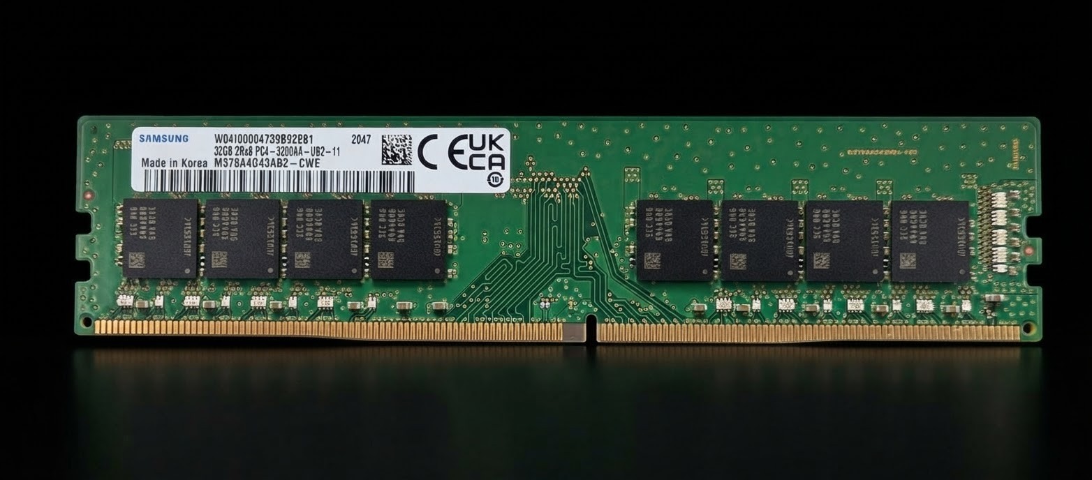 Samsung 32GB DDR4 3200MHz UDIMM Desktop RAM Memory (M378A4G43AB2-CWE)