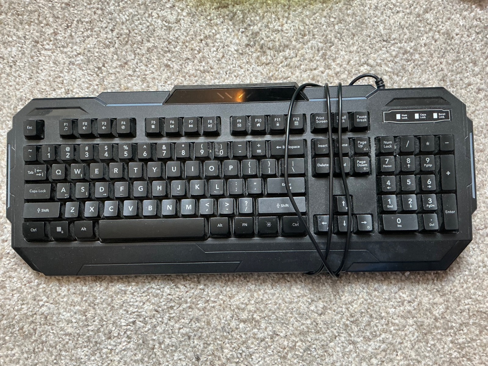 Bugha Keyboard Black Works Wired Gaming LED Lights 19 x 8
