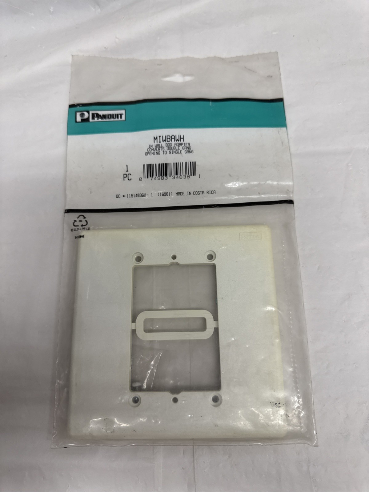 MIWBAWH 2-Gang In-Wall Electrical Box Adapter Plate, 4.96 W x 4.96