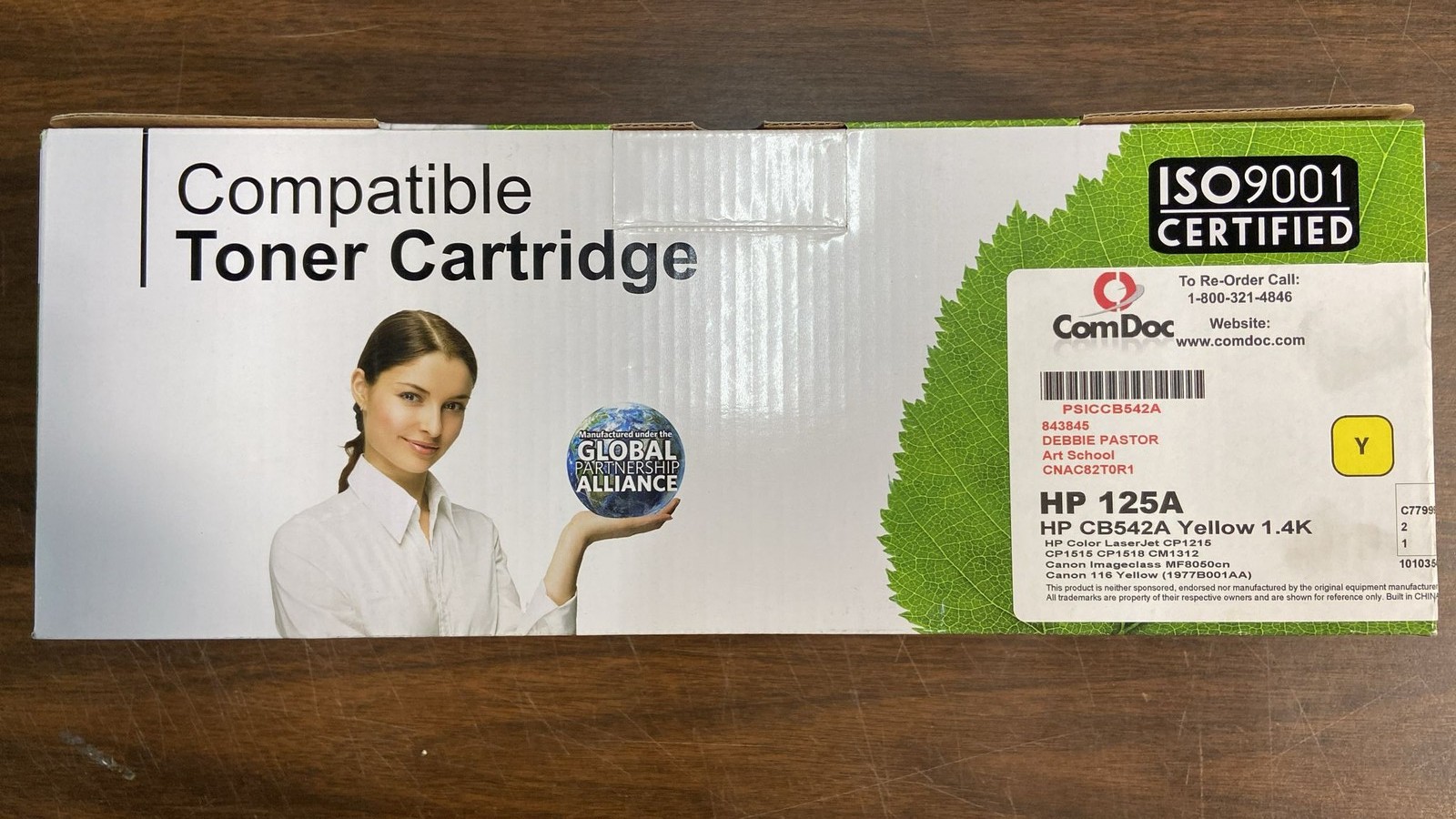 ComDoc Compatible Toner Cartridge HP 125A HP CB542A Yellow 1.4K HP Color LaseJet
