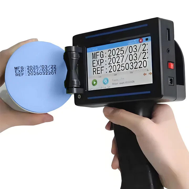 Portable Handheld 12.7MM TIJ Inkjet Printer for Date Barcode QR Code Label