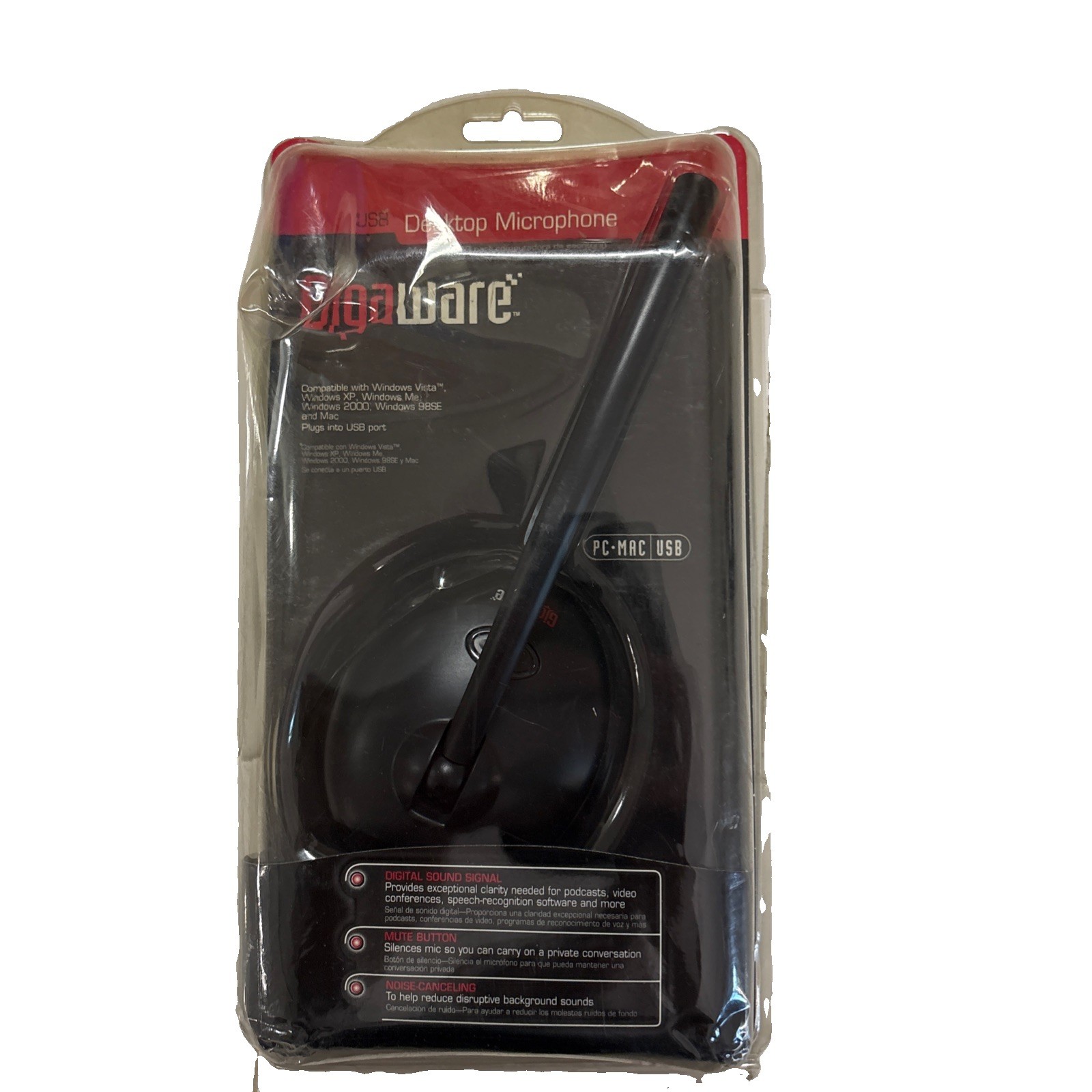 Radio Shack Gigaware Desktop Microphone USB Podcast Talk Desktop Laptop 33-124