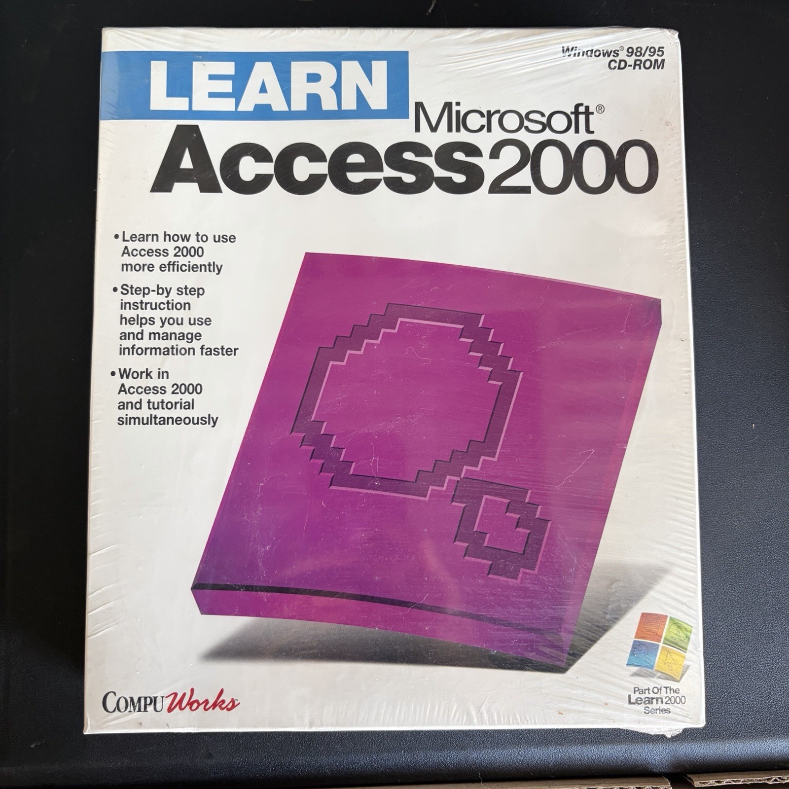 Learn Microsoft Access 2000 Tutorial PC CD-ROM Windows 95/98 New Sealed Big Box