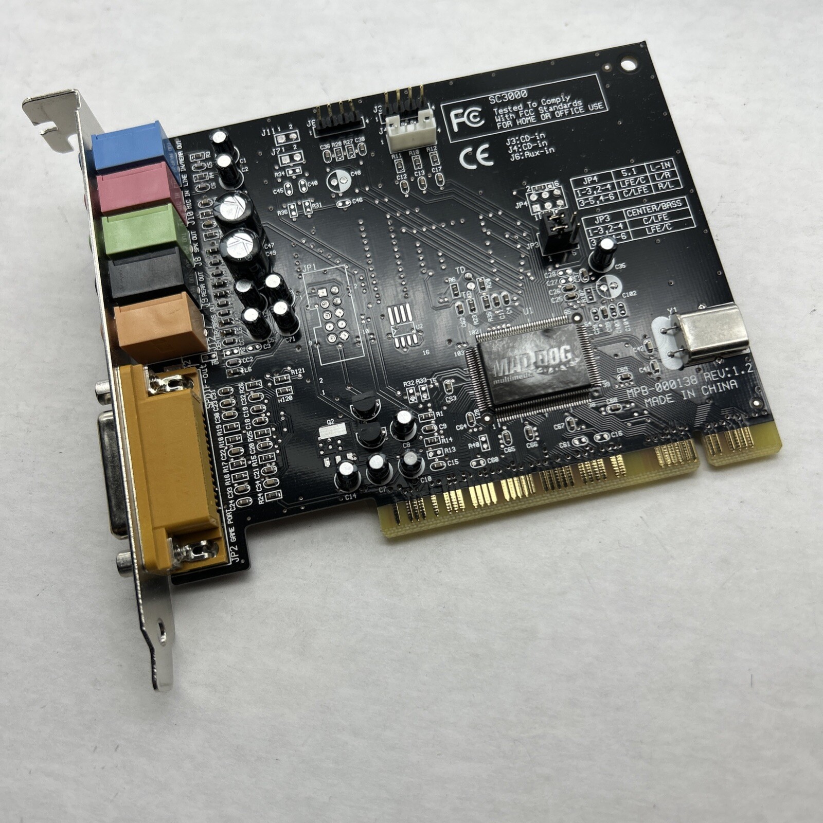 MAD DOG Multimedia MPB000138 PCI Sound Card SC3000 Gaming DOS WIN 1999 G2U