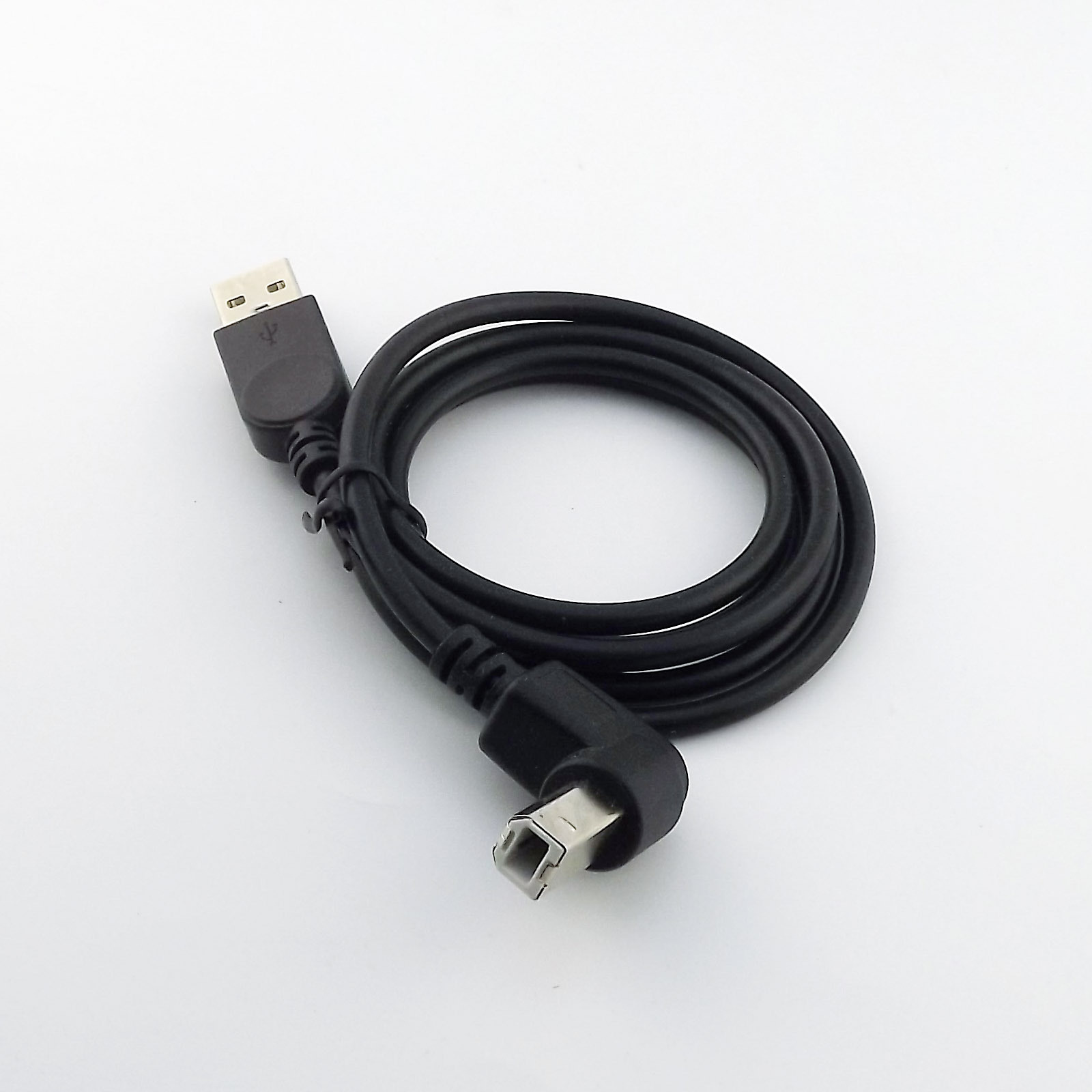 2x USB 2.0 A Male to USB B Male Up Angle Printer Cable Scanner Cord Black 3ft 1m