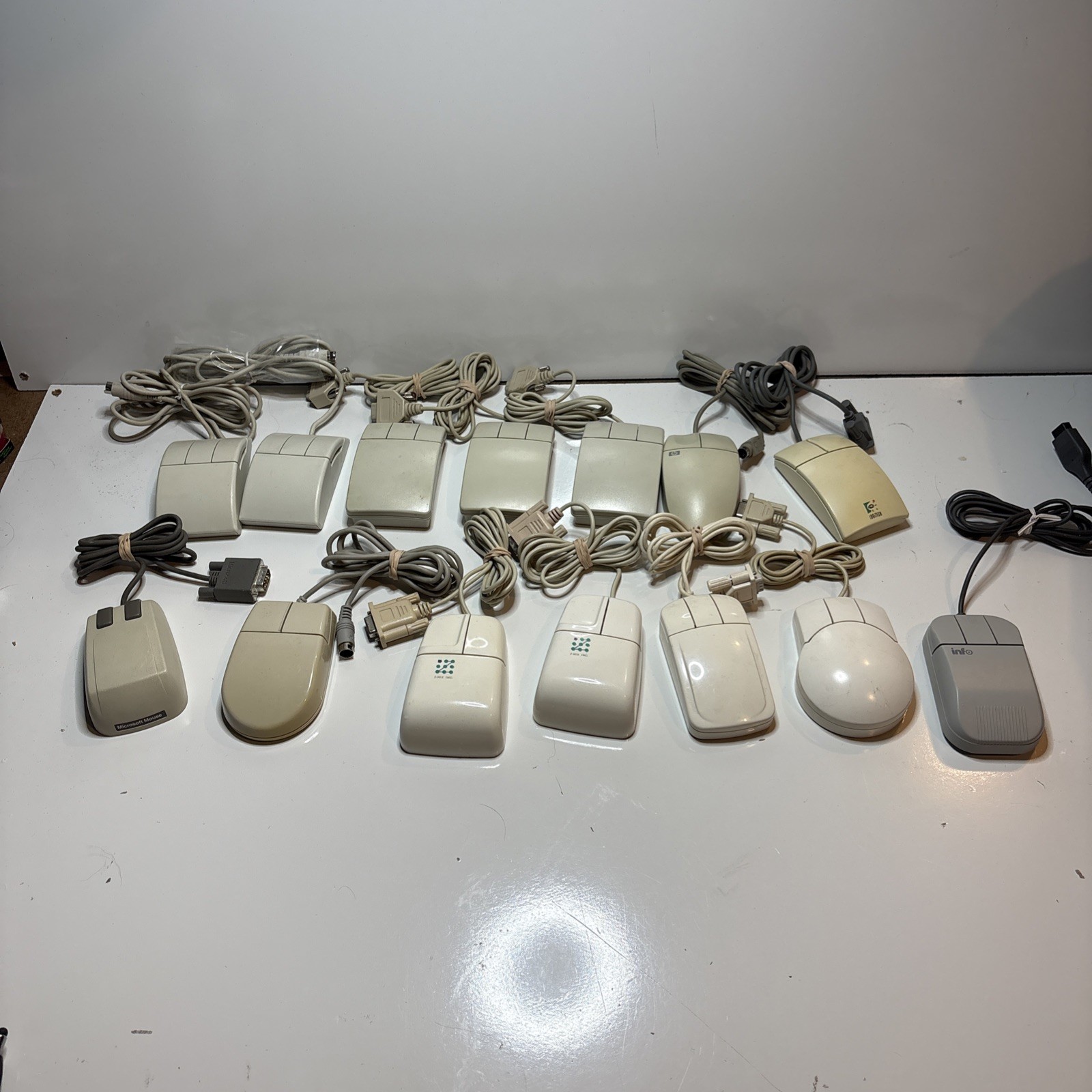 Huge Vintage Computer Mouse Lot (14x) Retro PC Ball Mice Untested Sold As Is