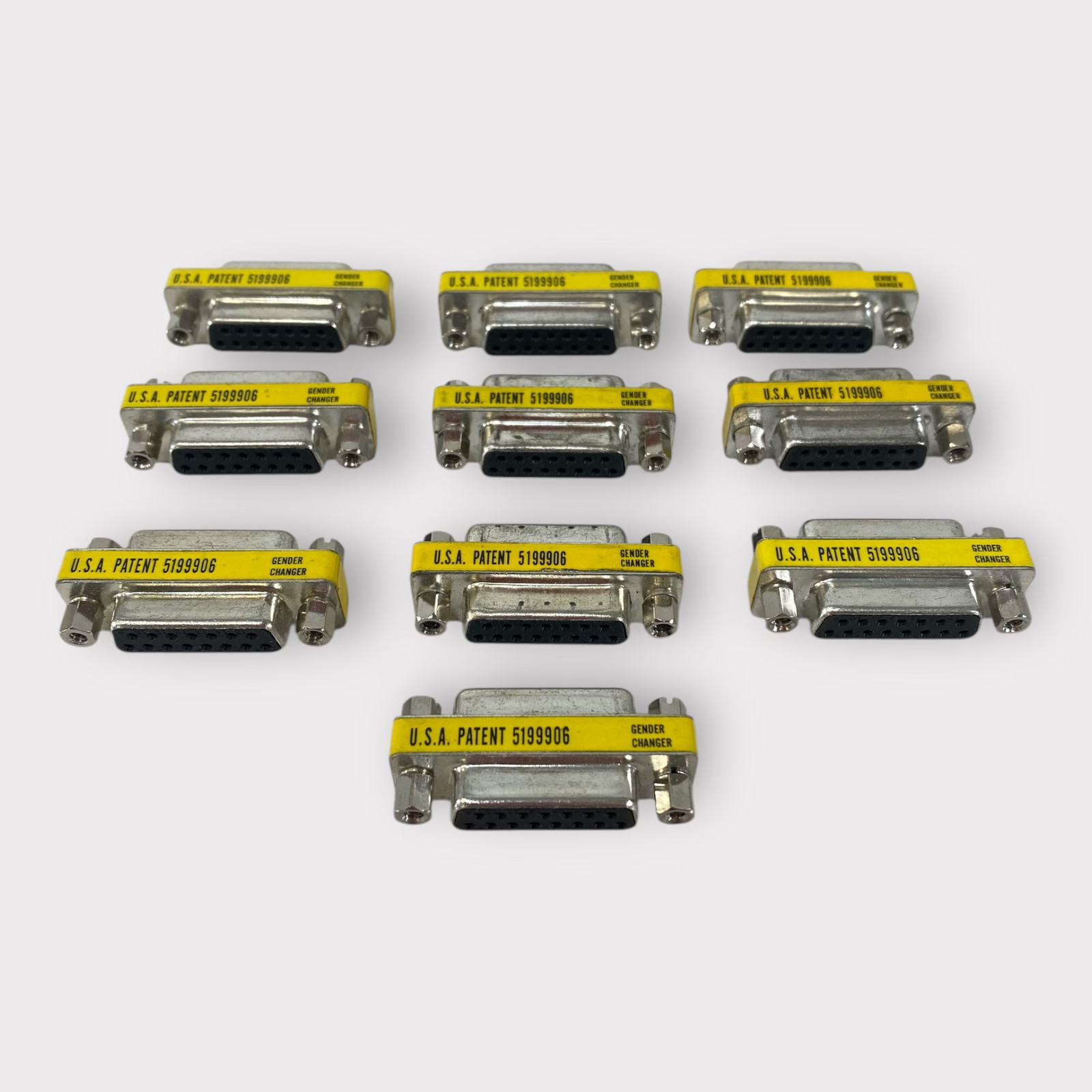 DB15 Female To Female 15-Pin Low Profile Mini Gender Changer **Lot of 10**