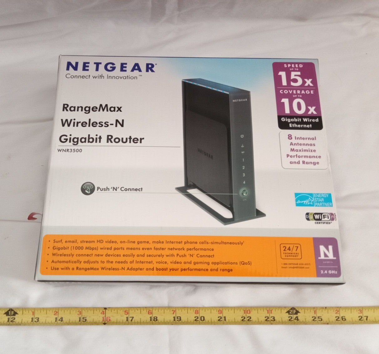 Netgear WNR3500 RangeMax Wireless-N Gigabit Router 606449055122.