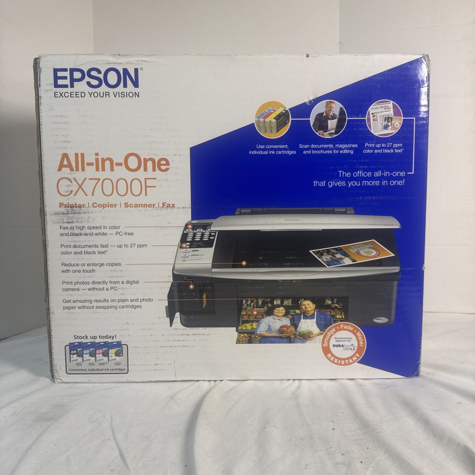 Epson CX7000F All - In - One Printer Color Printer Copier Scanner Fax NEW IN BOX