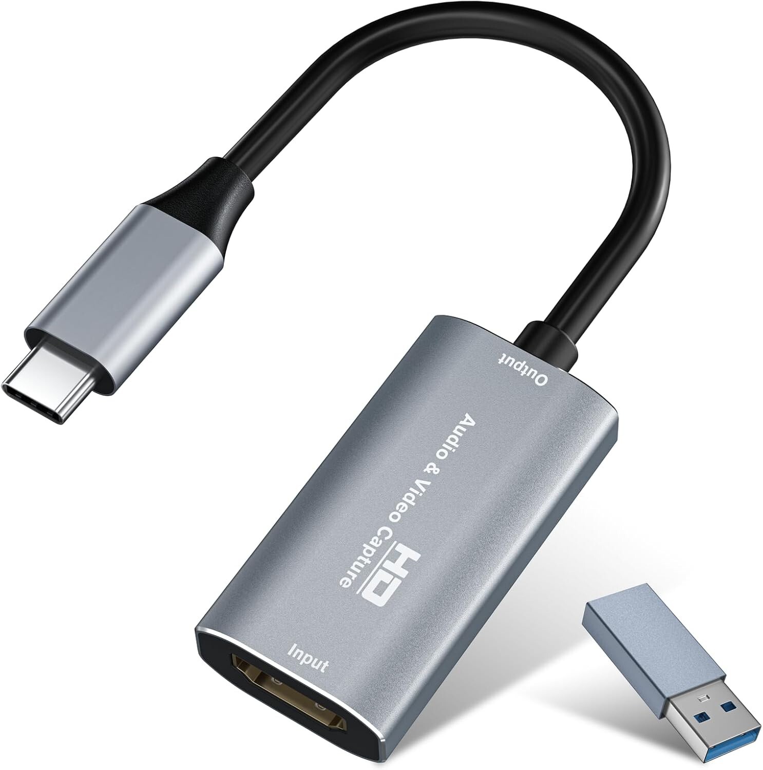 Video Capture Card,USB3.0 Audio/Video Capture Devices,HDMI to USB C,4K Capture w
