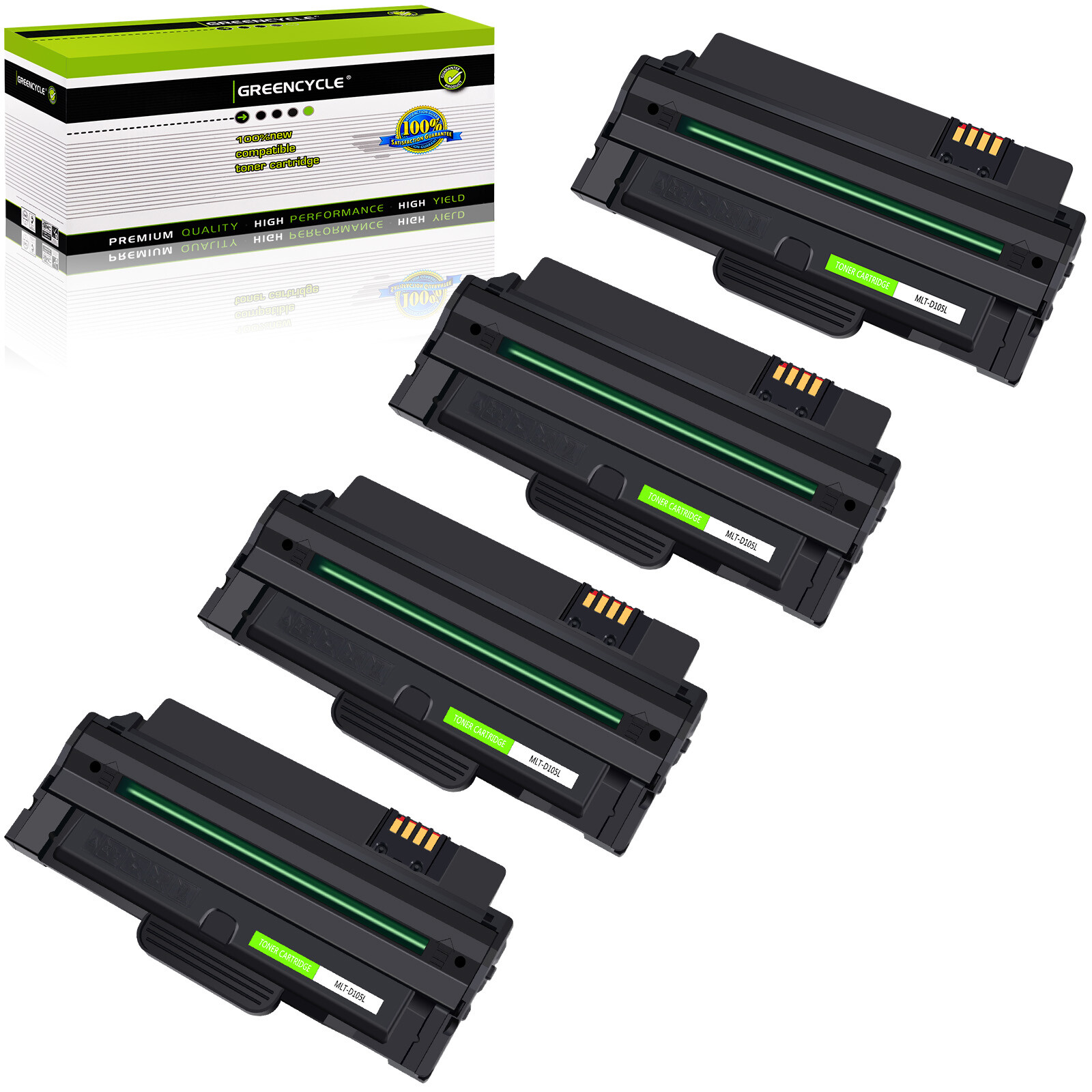 4PK MLT-D105L MLTD105S Toner Cartridge Fit For Samsung SCX-4623F ML-2580n SF-650